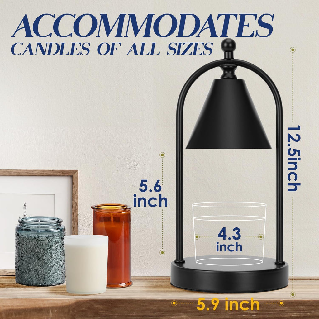 Black Candle Warmer Lamp with Timer A538