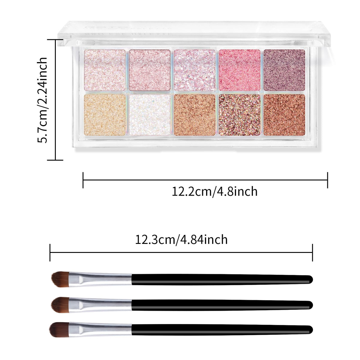 10 Colors Glitter Eyeshadow Palette Y2266