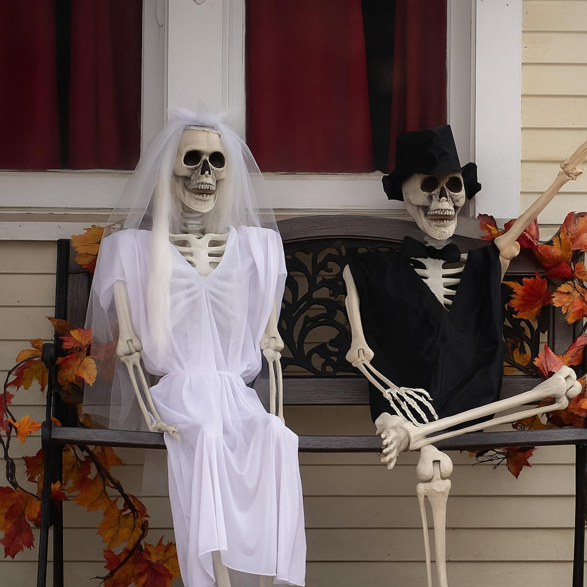 2 Set 5.4 Ft Posable Skeleton Decor I6311