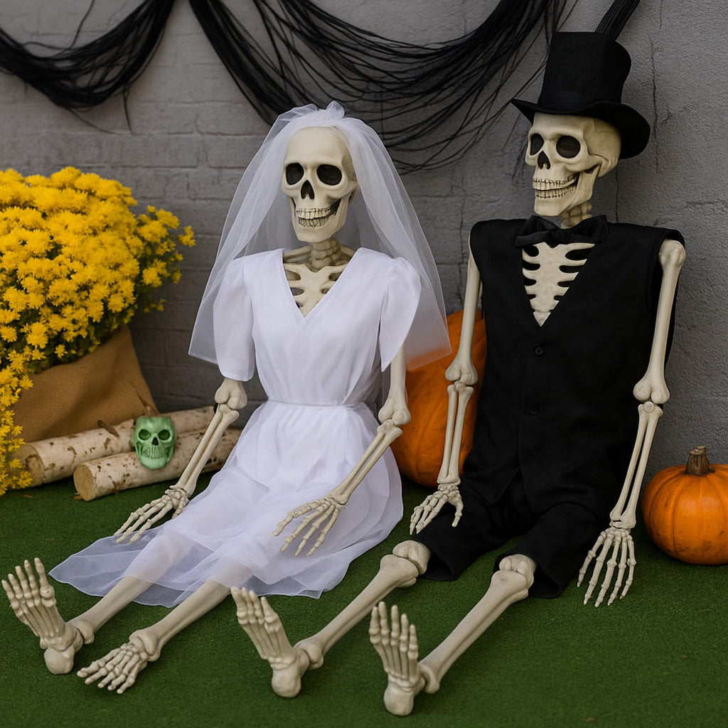 2 Set 5.4 Ft Posable Skeleton Decor I6311