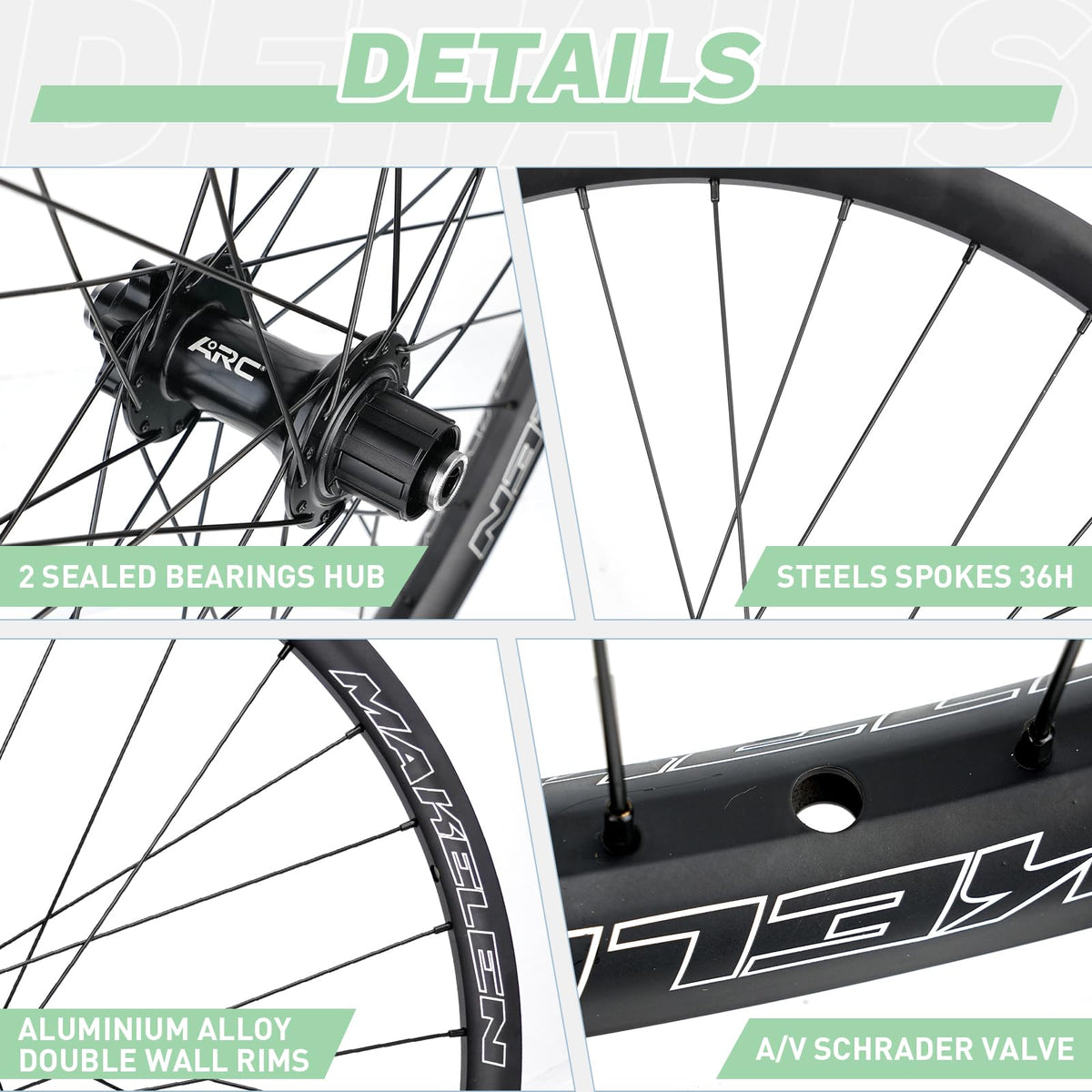 20 Inch BMX Wheel Set with Sealed Bearings O651378