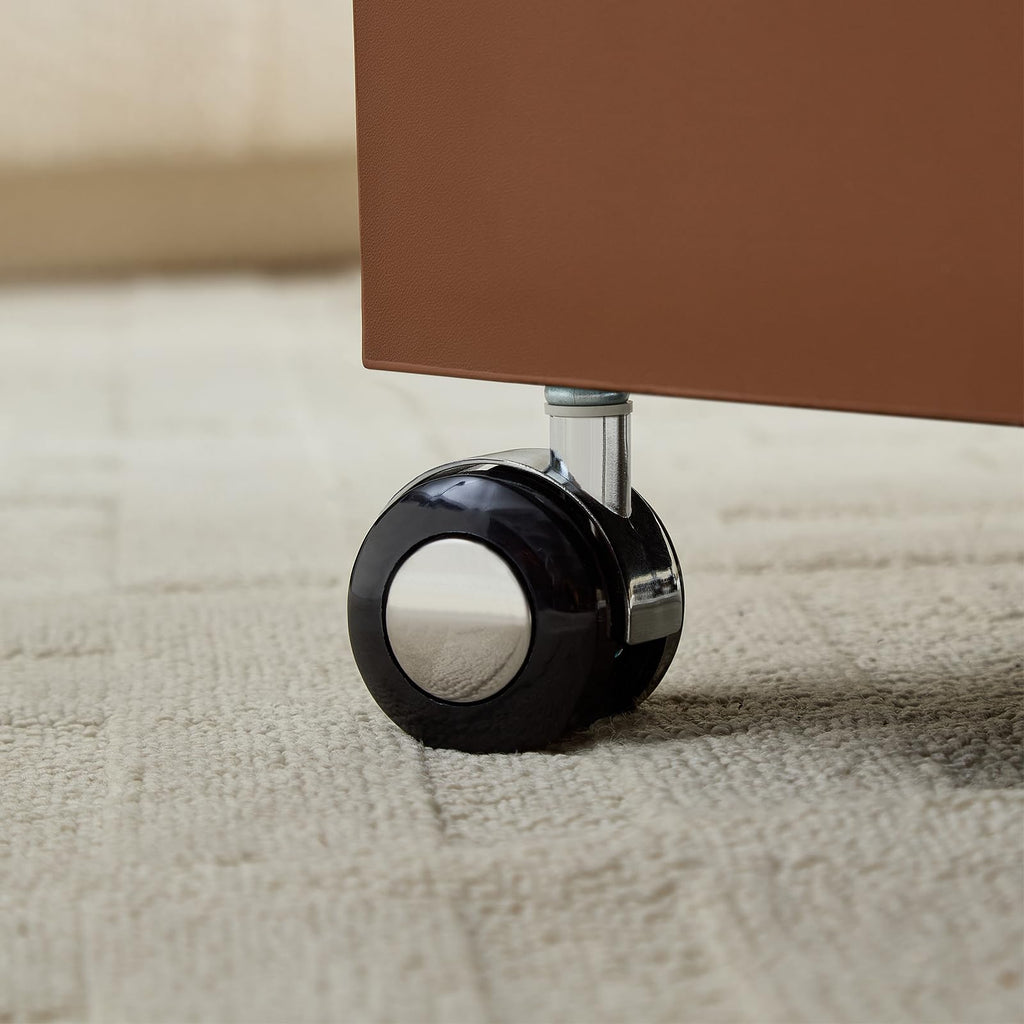 Brown MDF Leather Accent Table S1767