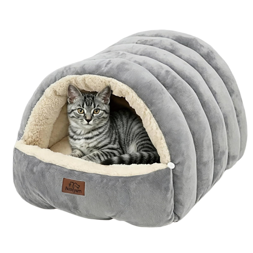 Covered Cat Bed Cave Grey P956