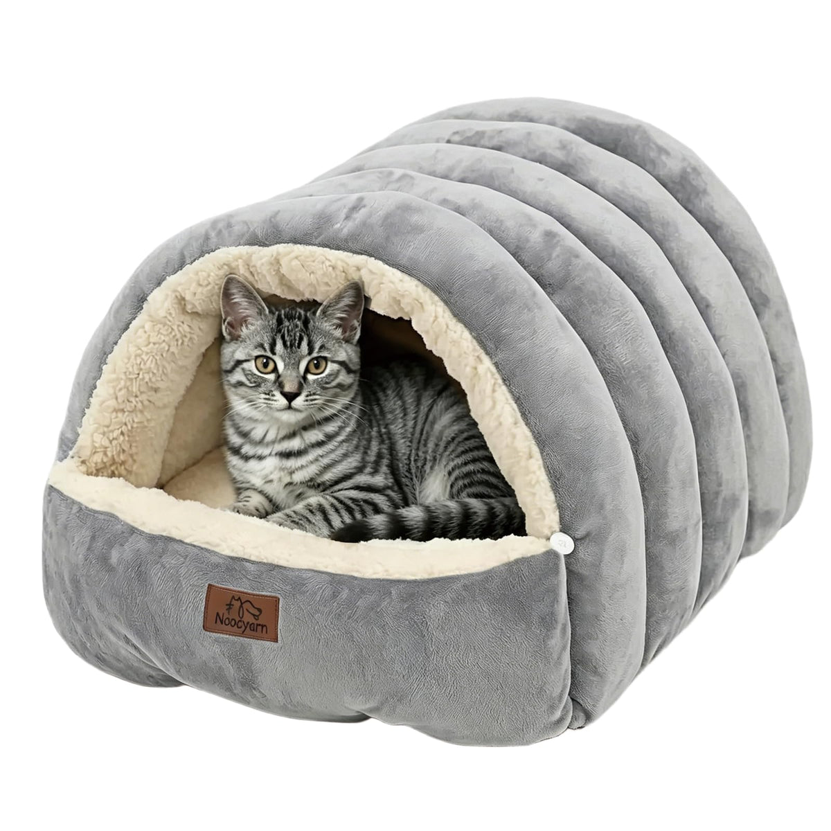 Covered Cat Bed Cave Grey P956