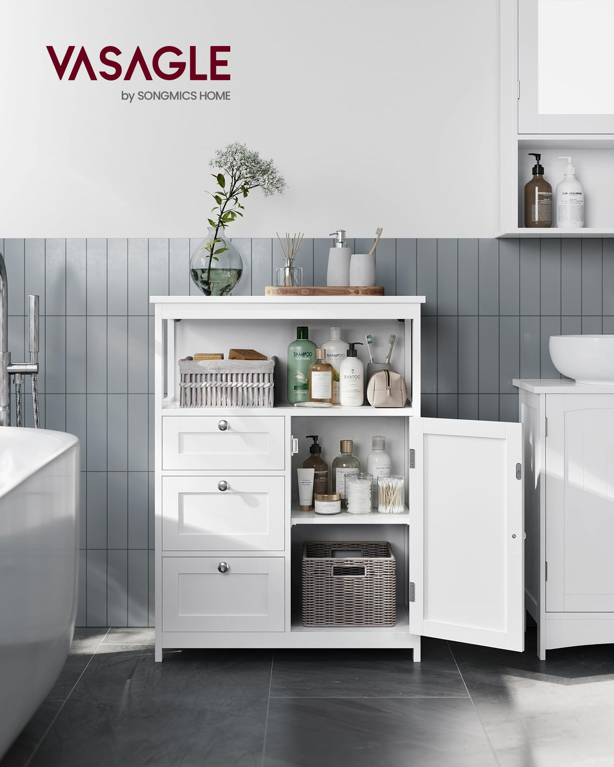 Bathroom Storage Cabinet with 3 Drawers K30523