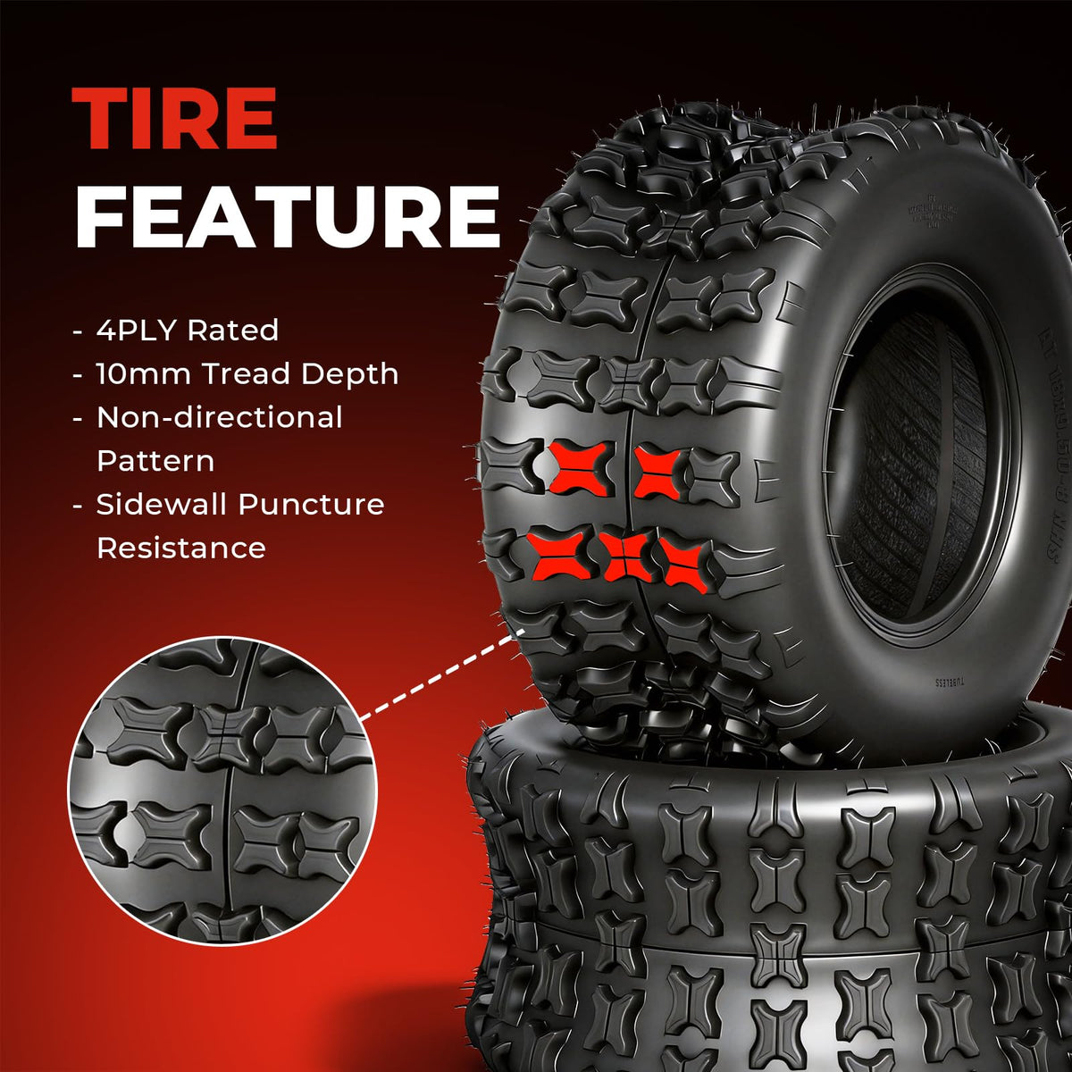 Set of 4 All Terrain ATV/UTV Tires Z2084