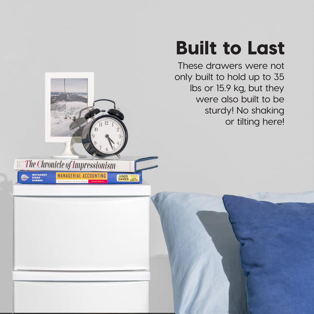 White 4 Drawer Slim Narrow Storage Organizer K436