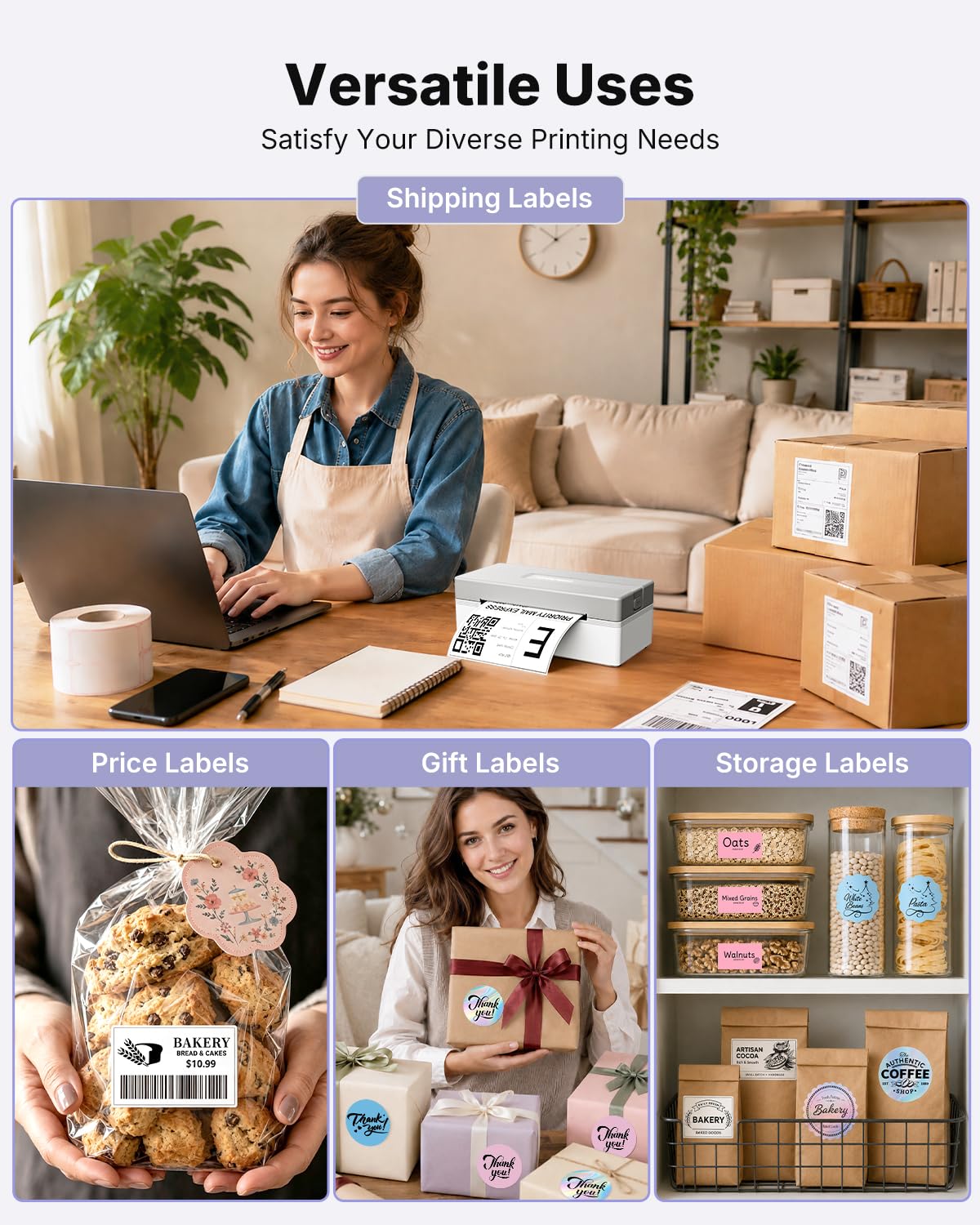 Bluetooth Thermal Shipping Label Printer G669