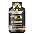 Organic Maca Root Capsules - Black, Red, Yellow Peruvian Maca Root Extract & Black Pepper - 120 Vegan Pills S712