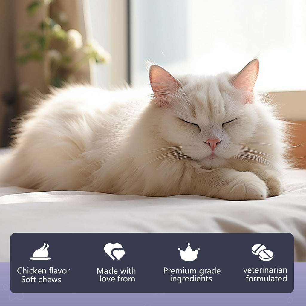 Chicken Flavor Soft Chews Hairball Aid Supplement for Cats S465