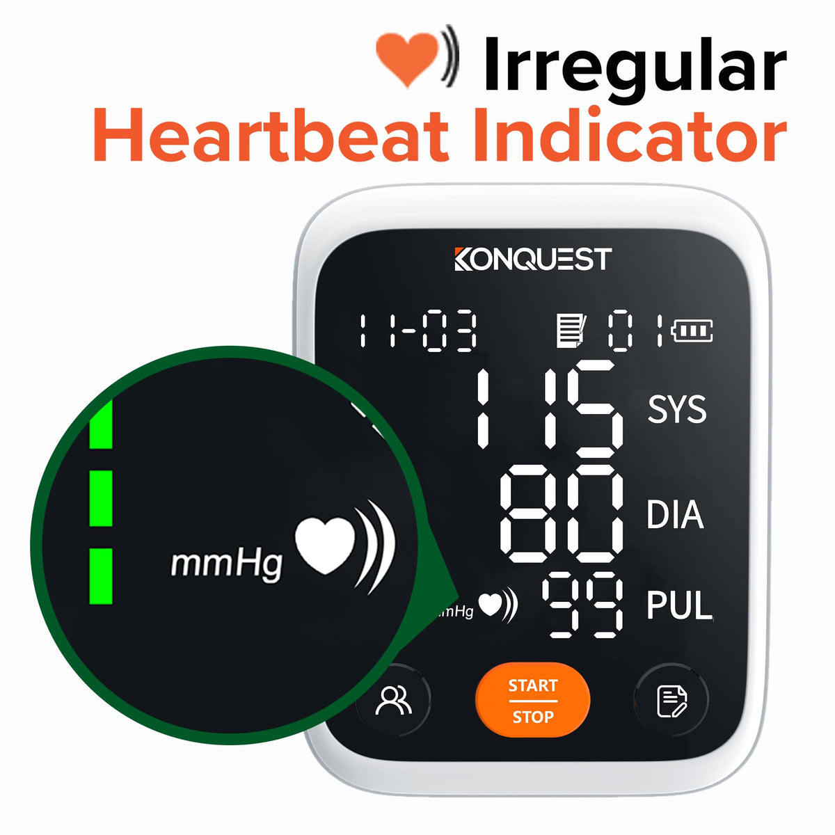 Upper Arm Blood Pressure Monitor with Adjustable Cuff X773