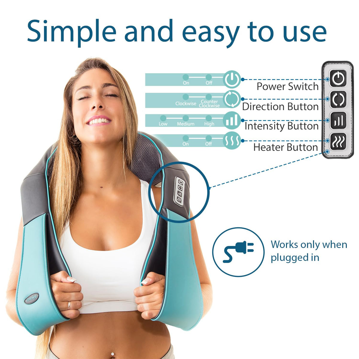 Shiatsu Neck and Back Massager with Heat S1734