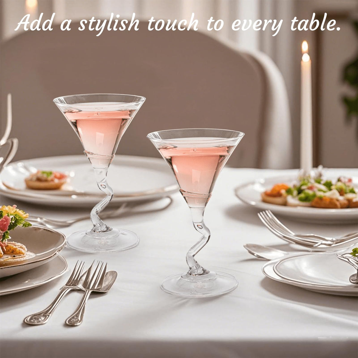 18 Pack 5 Oz Plastic Martini Glasses with Twisted Stem J9414