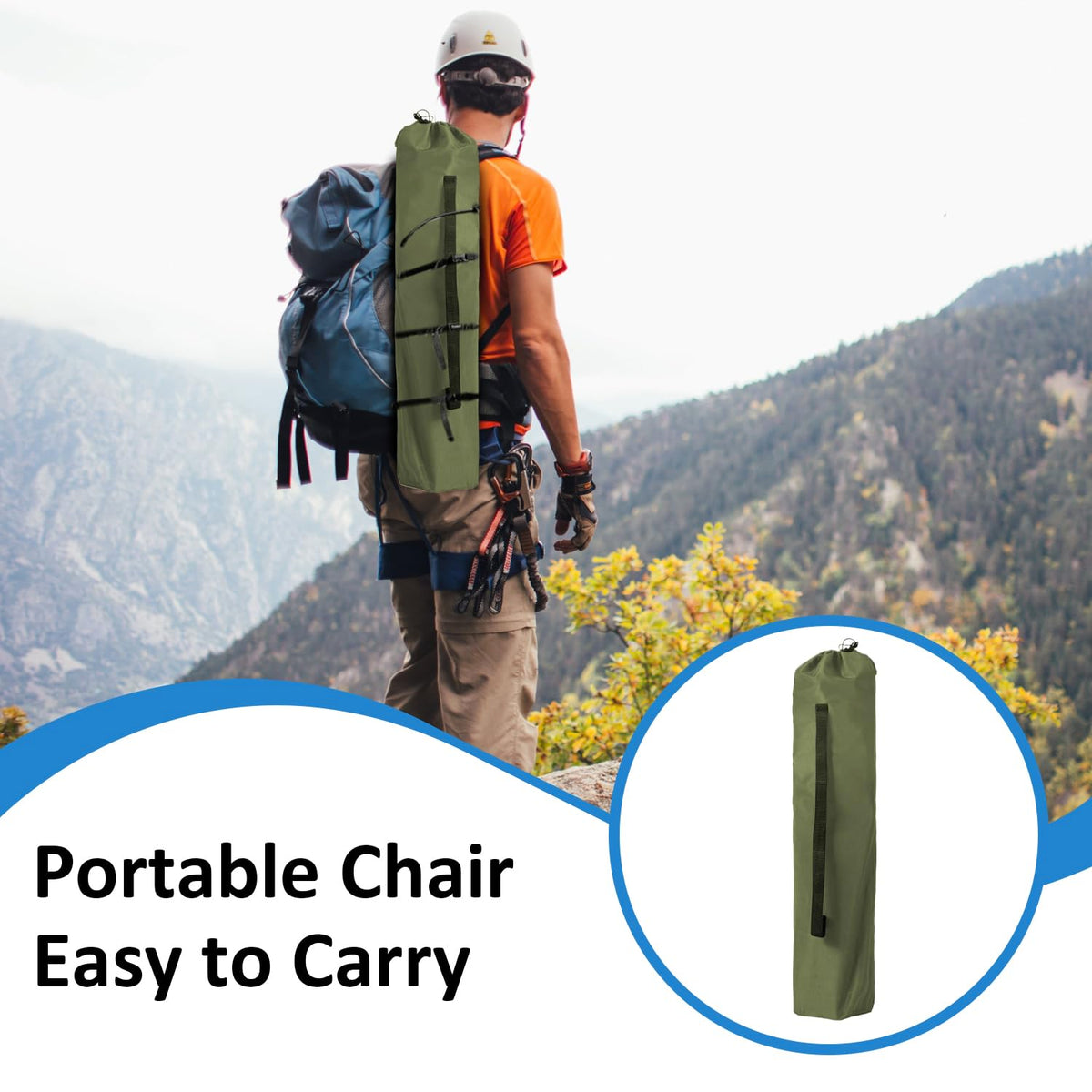 2 Pack Olive Green Portable Folding Camping Chair Z2418