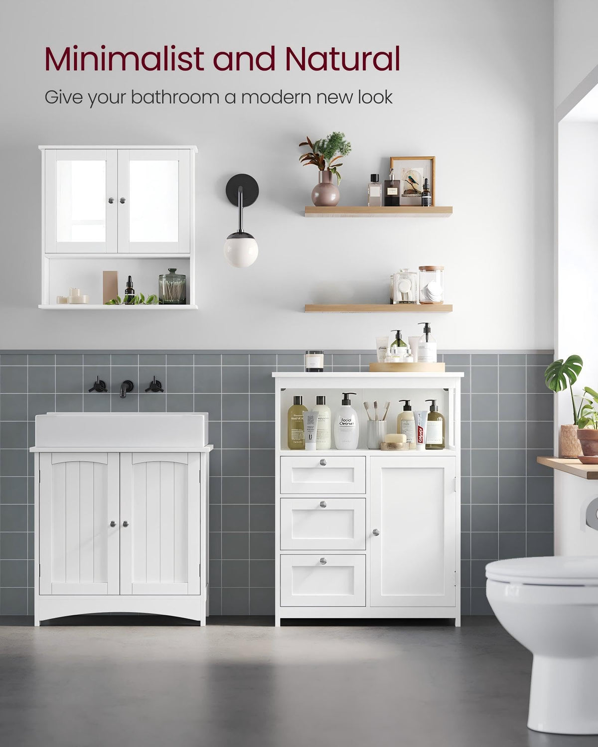 Bathroom Storage Cabinet with 3 Drawers K30523