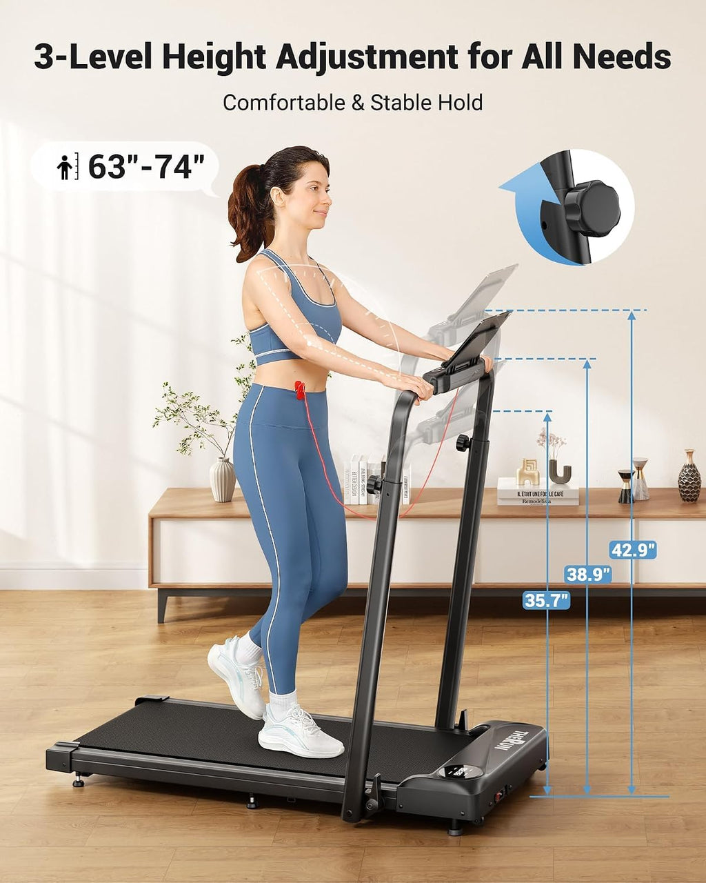 2 in 1 Under Desk Portable Treadmill U2818