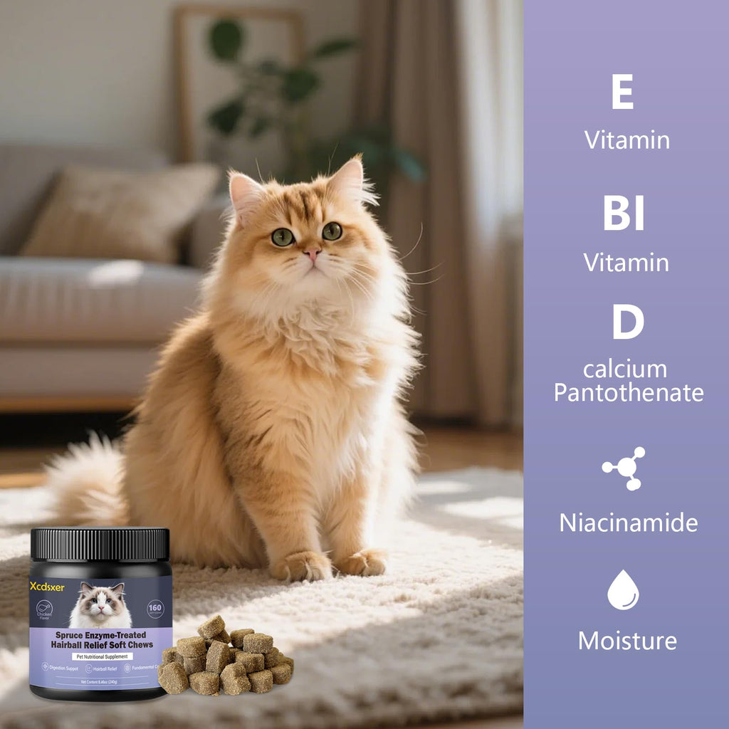 Chicken Flavor Soft Chews Hairball Aid Supplement for Cats S465