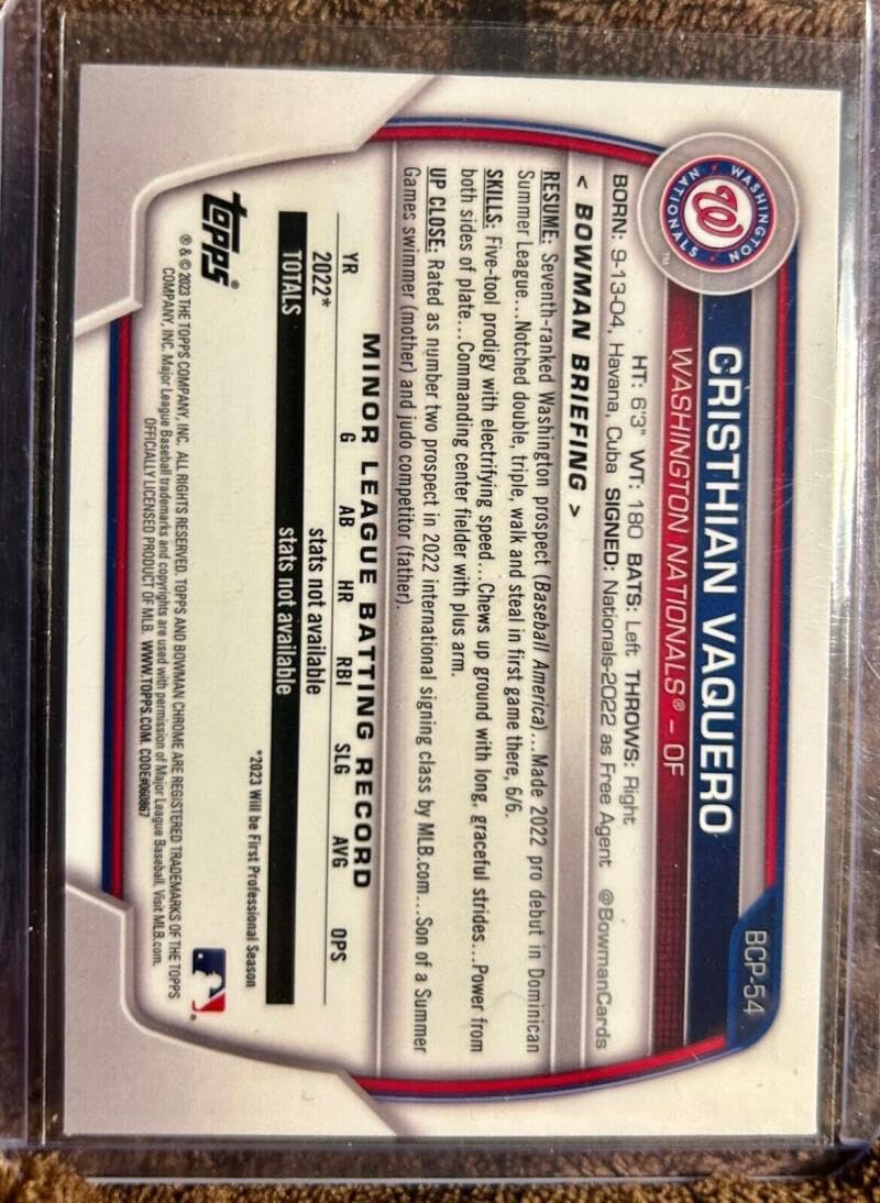 2023 Bowman Chrome Mega Box Prospects Mojo Refractor Baseball W842258