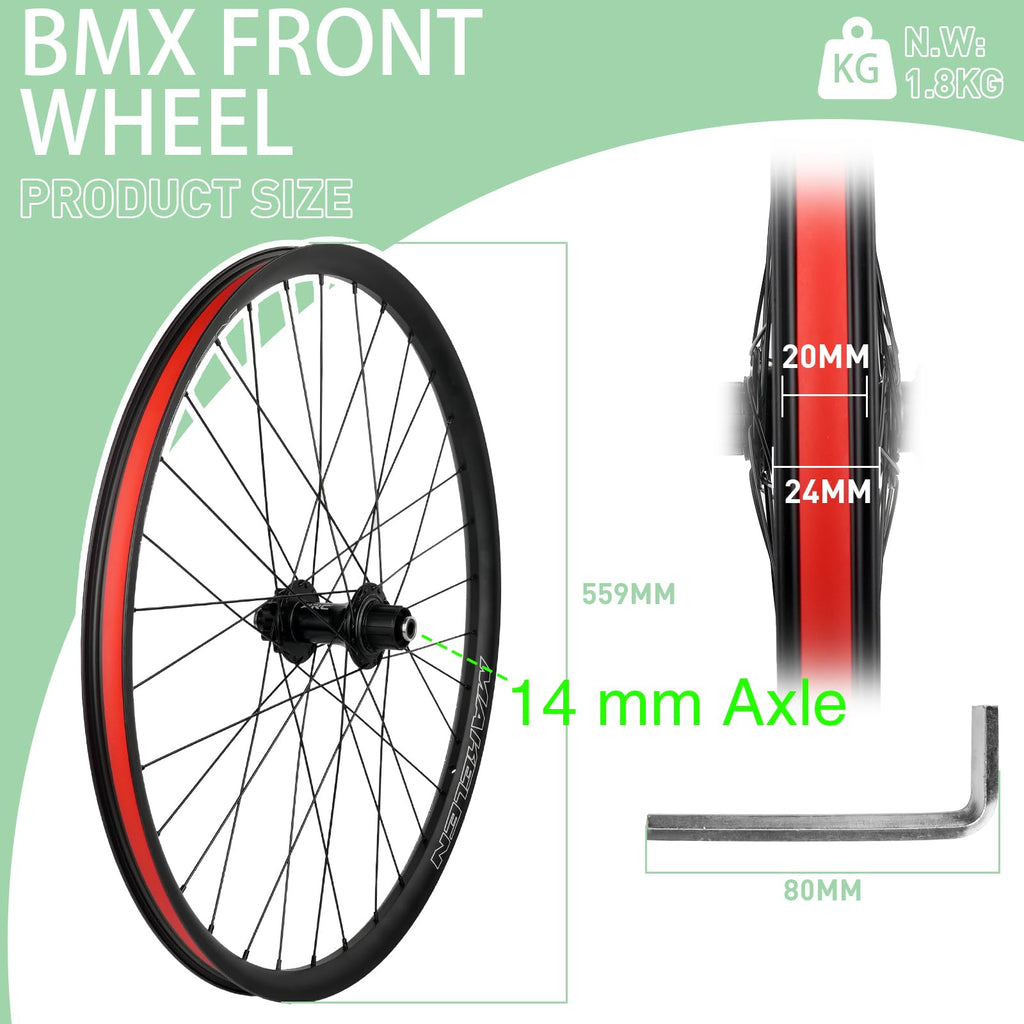 20 Inch BMX Wheel Set with Sealed Bearings O651378