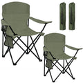 2 Pack Olive Green Portable Folding Camping Chair Z2418