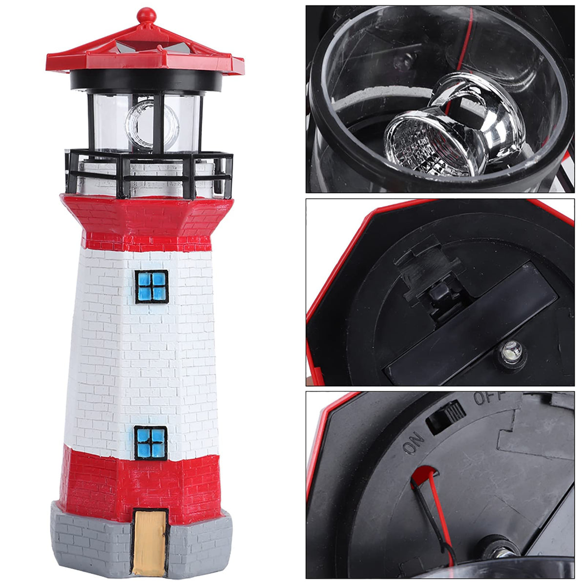 Solar Powered LED Lighthouse M84664