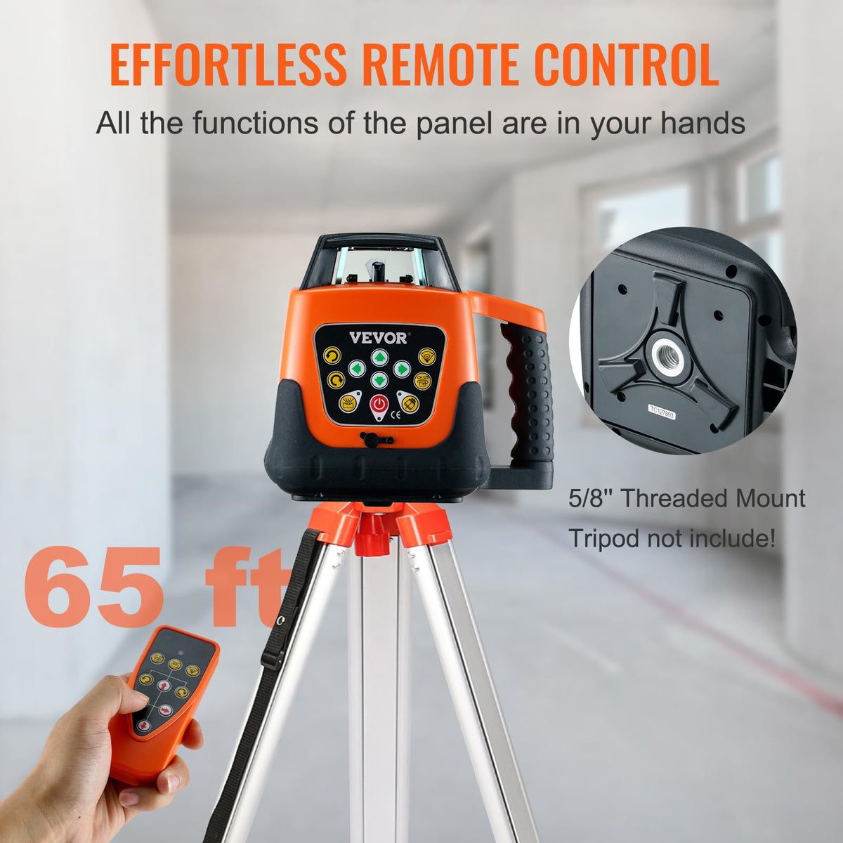 Green 360 Degree Self Leveling Rotary Laser Level Kit with Tripod & Staff K58463