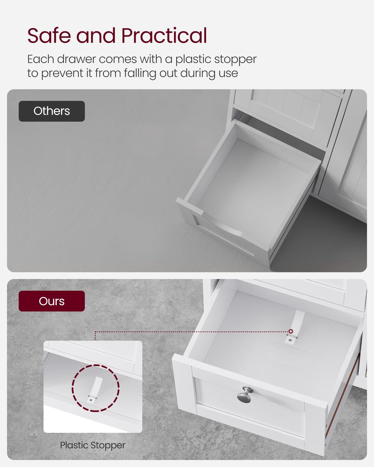 Bathroom Storage Cabinet with 3 Drawers K30523