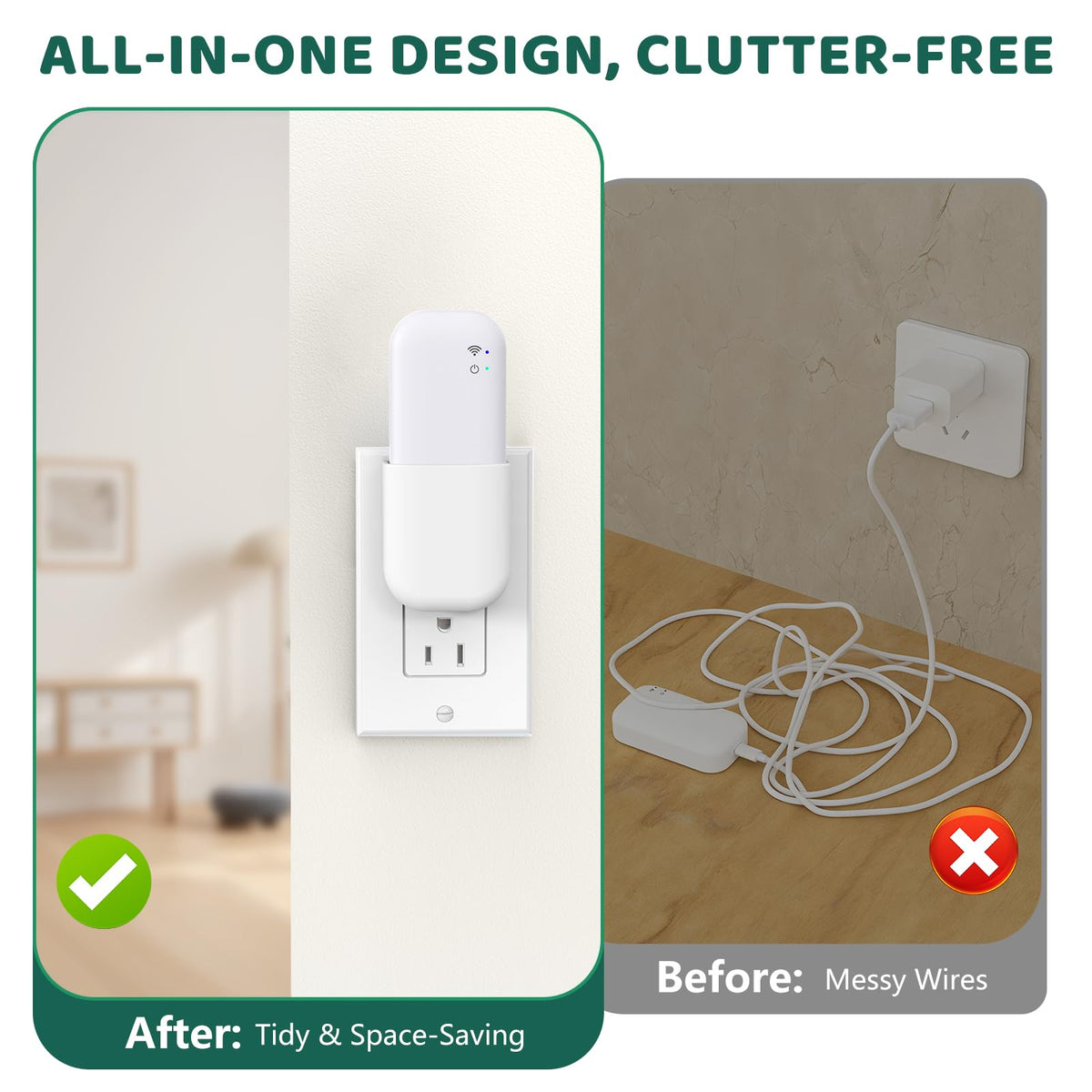 Wall Mount Bracket with Built-in Plug F583
