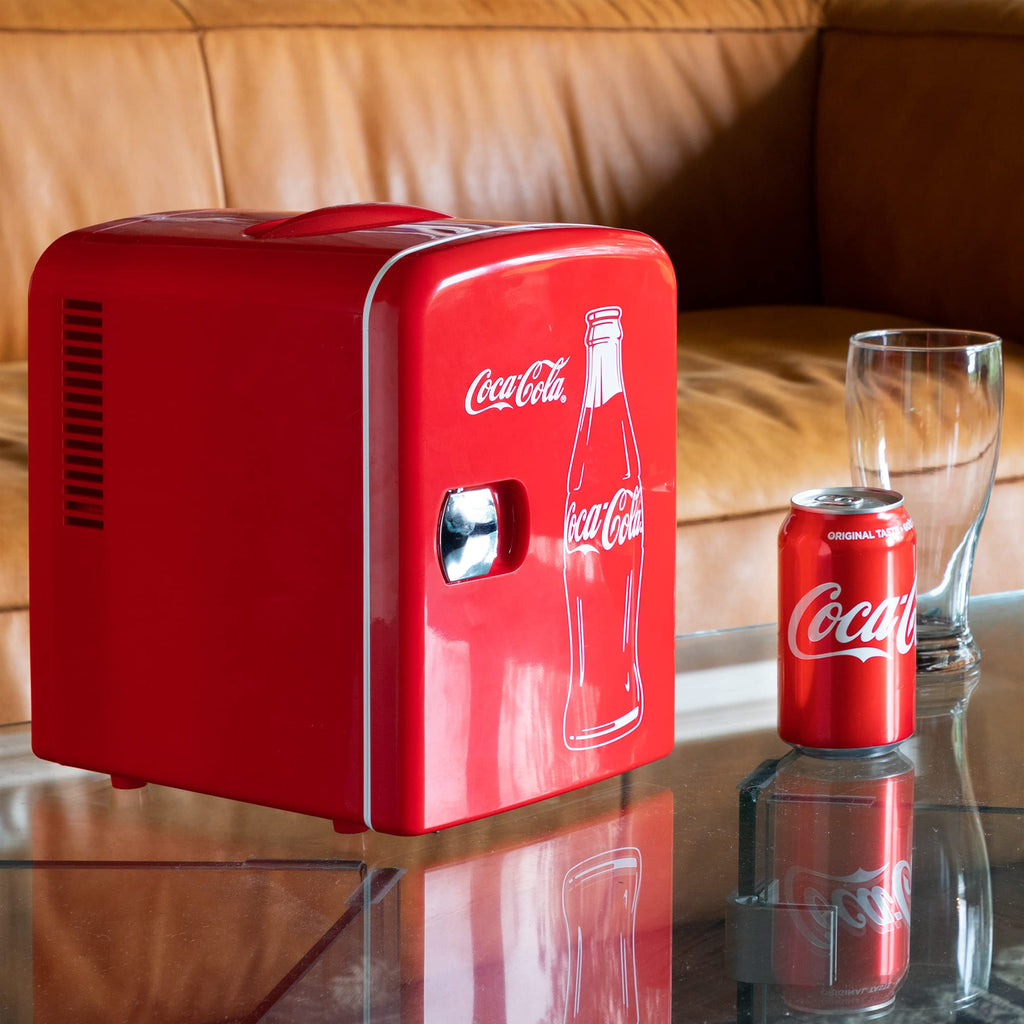 4L 6 Can Mini Fridge Portable Cooler Red M836386