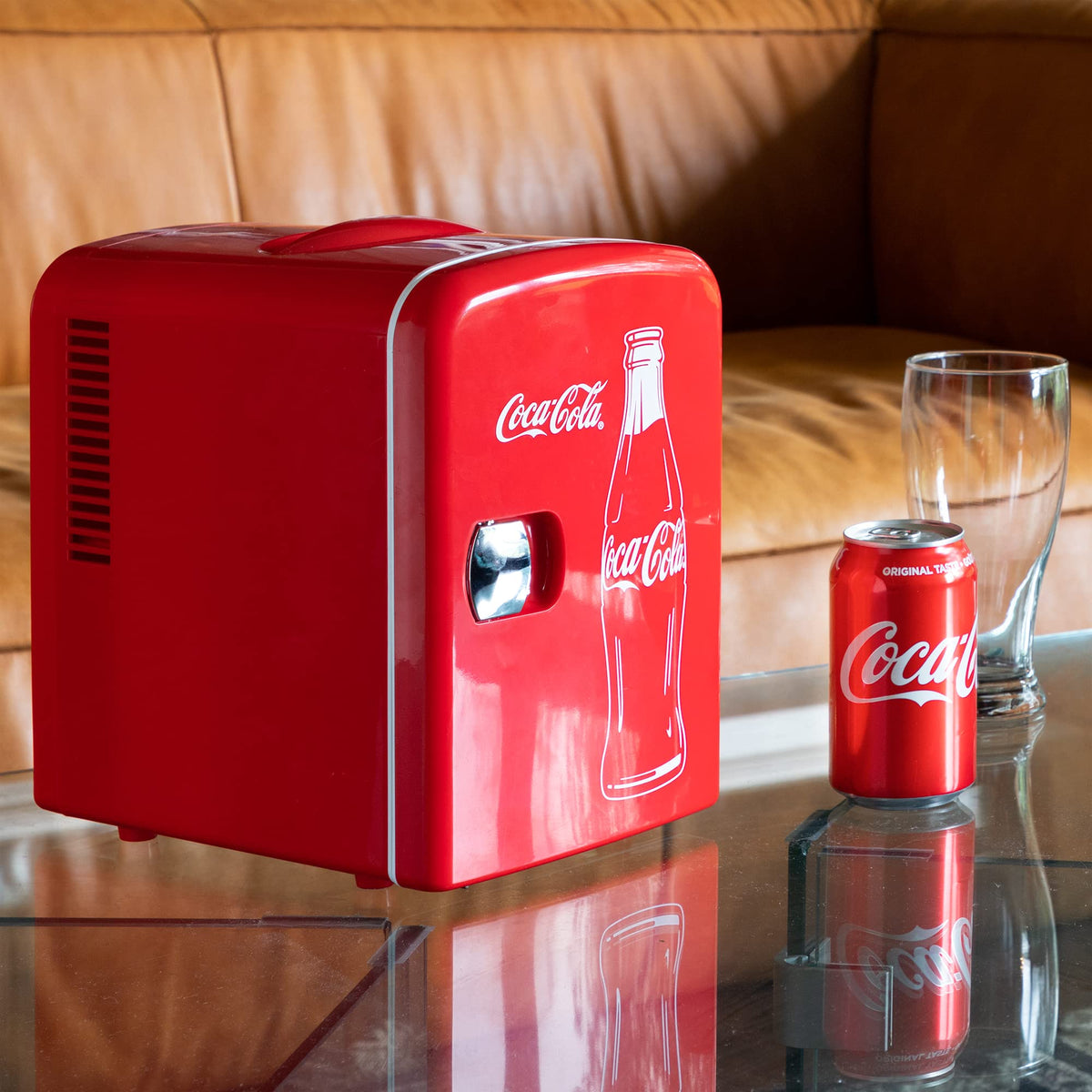 4L 6 Can Mini Fridge Portable Cooler Red M836386