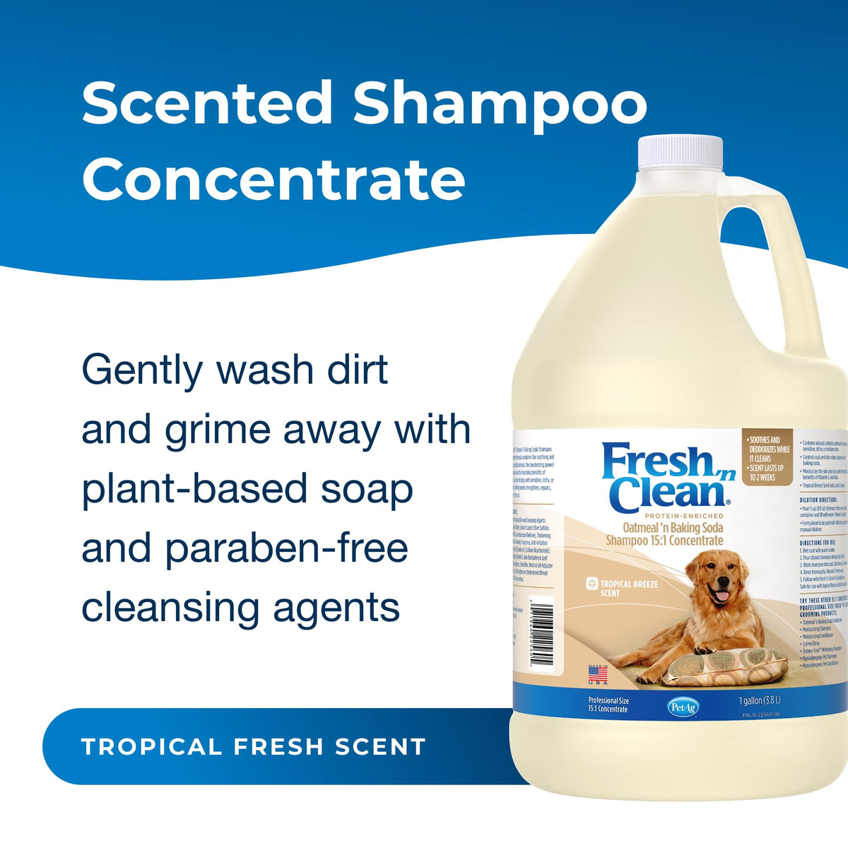Oatmeal Baking Soda Shampoo Tropical Fresh Scent 1 Gallon O544239