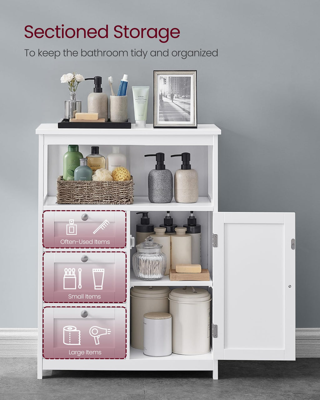 Bathroom Storage Cabinet with 3 Drawers K30523