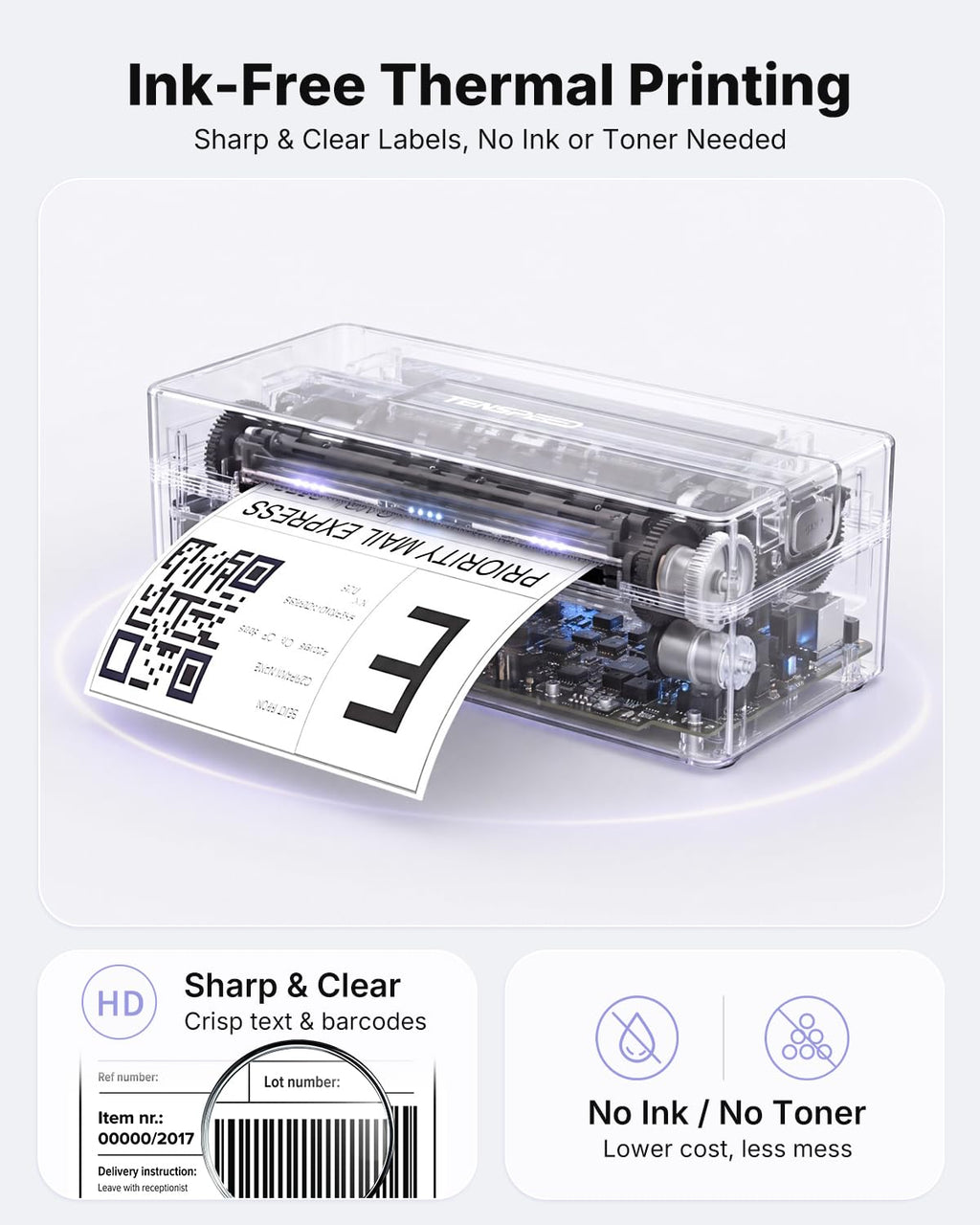 Bluetooth Thermal Shipping Label Printer G669