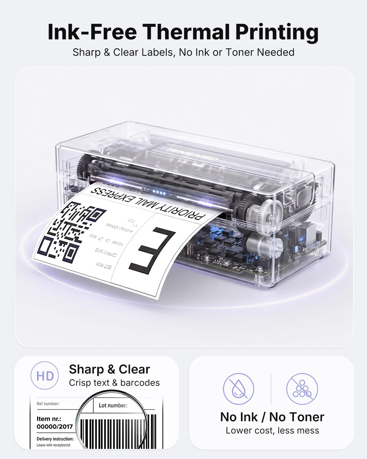 Bluetooth Thermal Shipping Label Printer G669