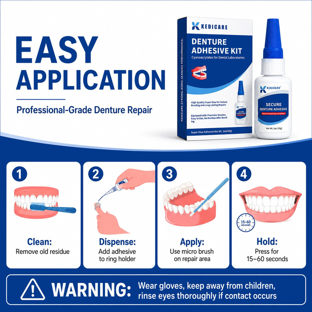 Denture Adhesive Kit 1oz C4741