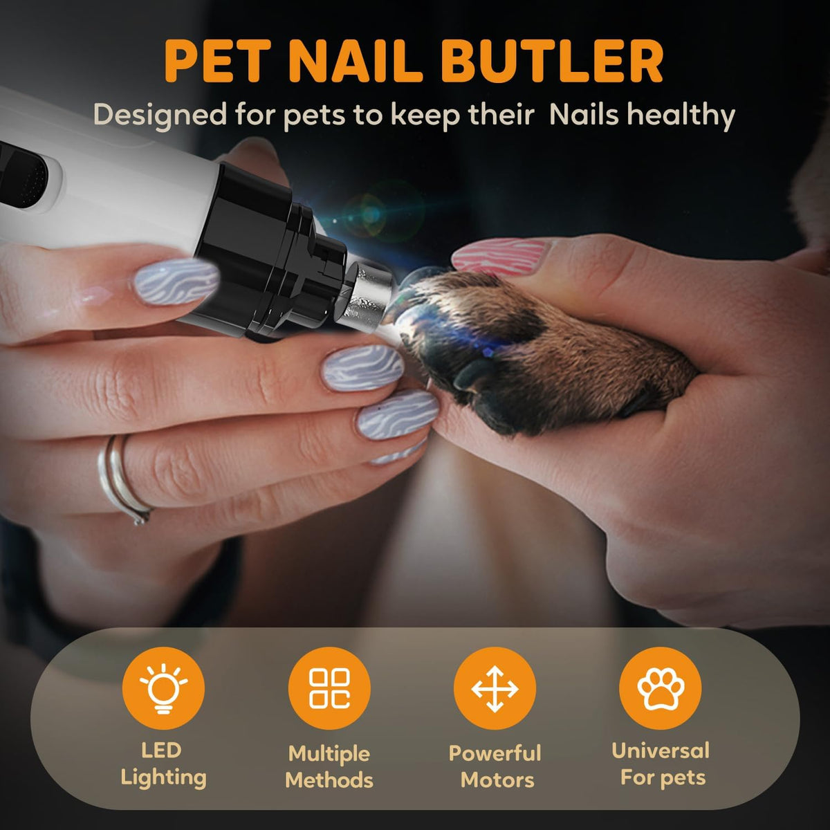Dog Nail Trimmer with Replacement Grinding Heads J279535