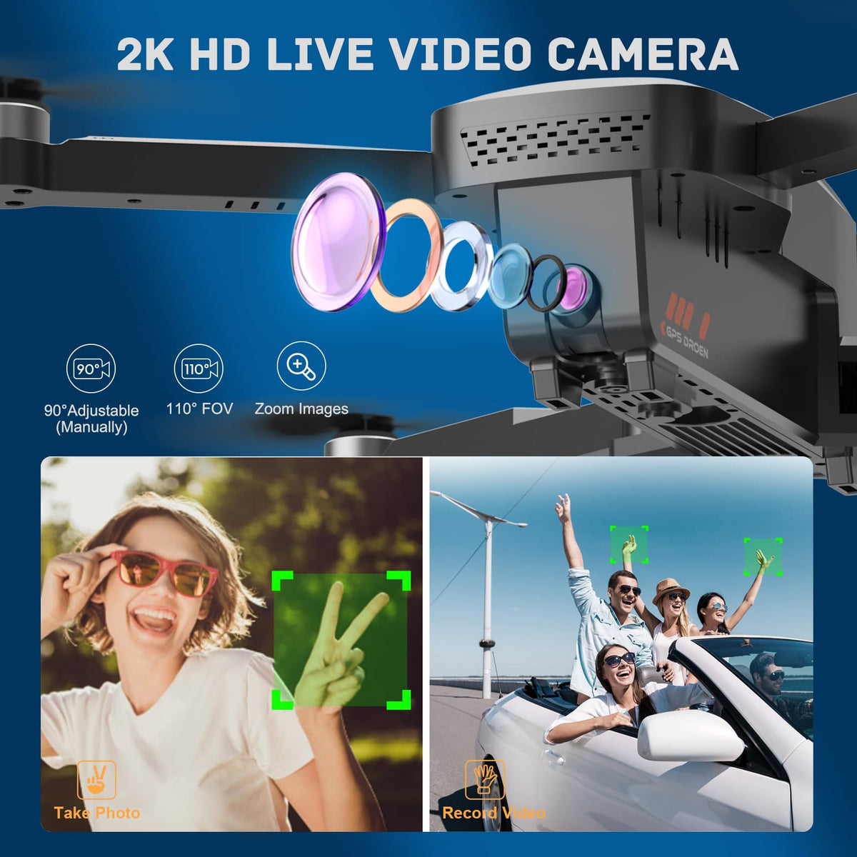 4K Camera Drone with GPS Auto Return Foldable 249g M740384