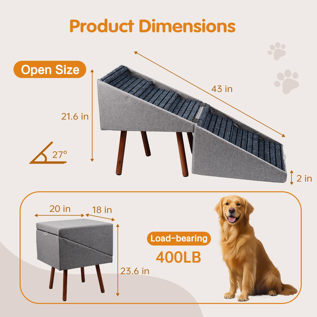 Foldable Wood Dog Stairs I85950
