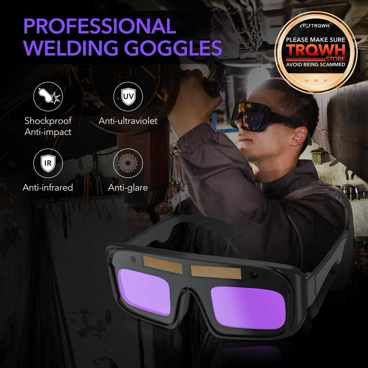 Auto Darkening Welding Glasses U121851