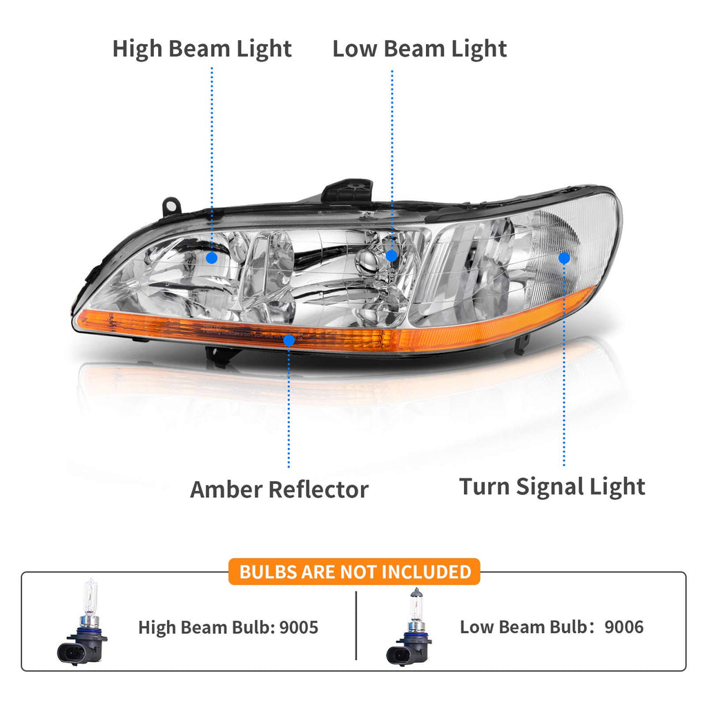 Headlight Assembly Chrome Y61033