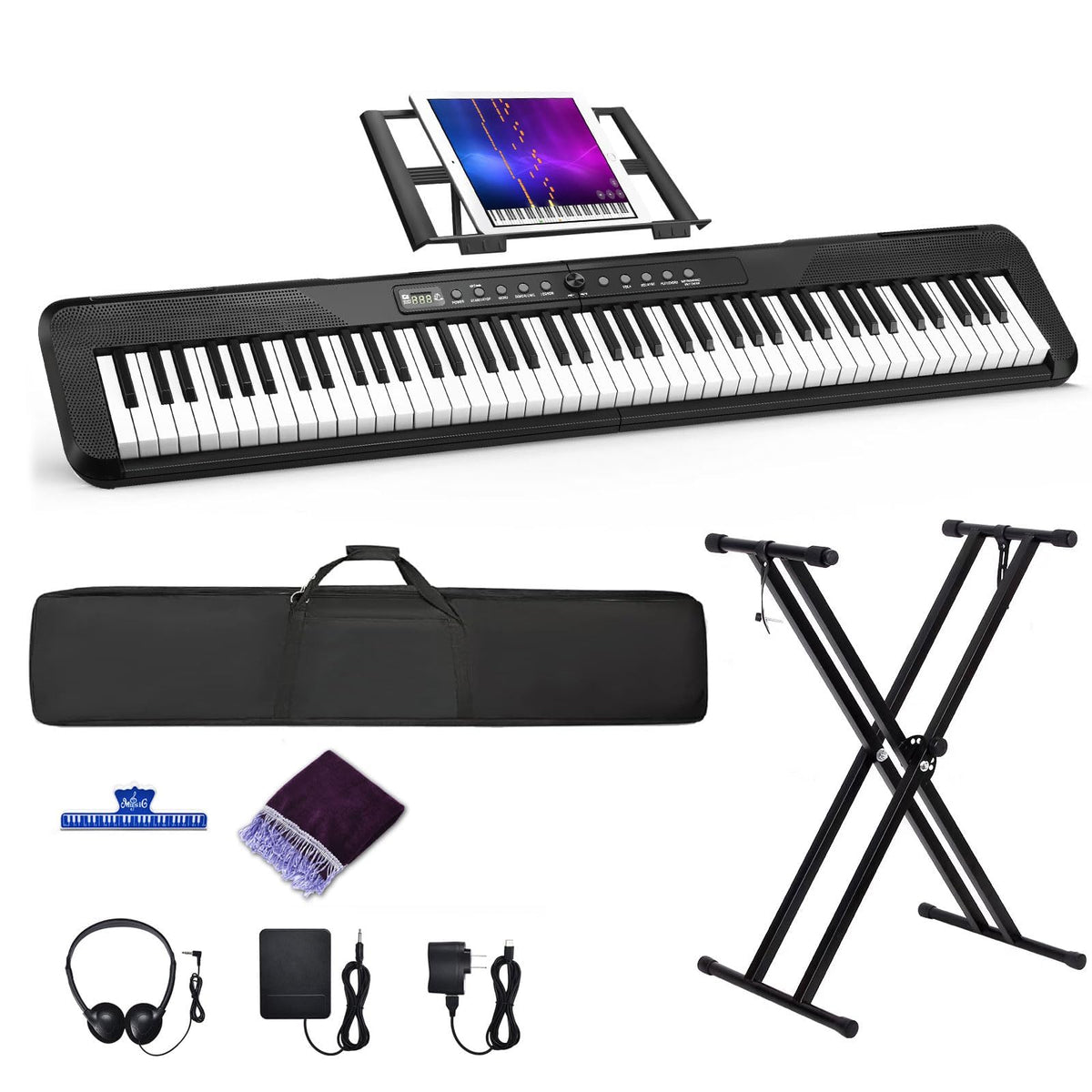 88 Keys Electric Digital Piano with Semi Weighted Key J7350