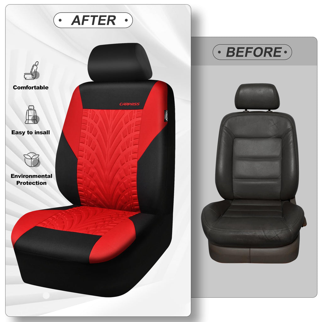 Car Seat Covers Full Sets Black Red T405003