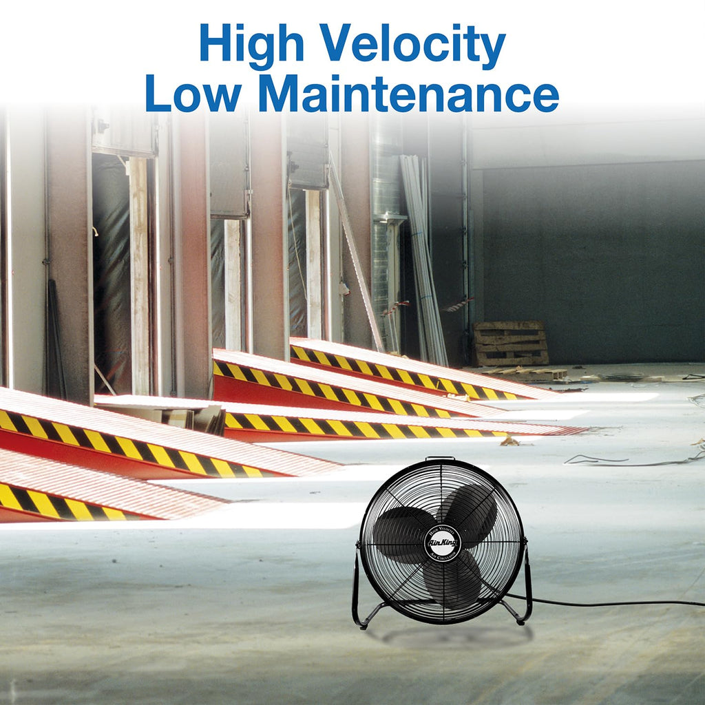20-Inch High Velocity Pivoting Floor Fan, Black E630507