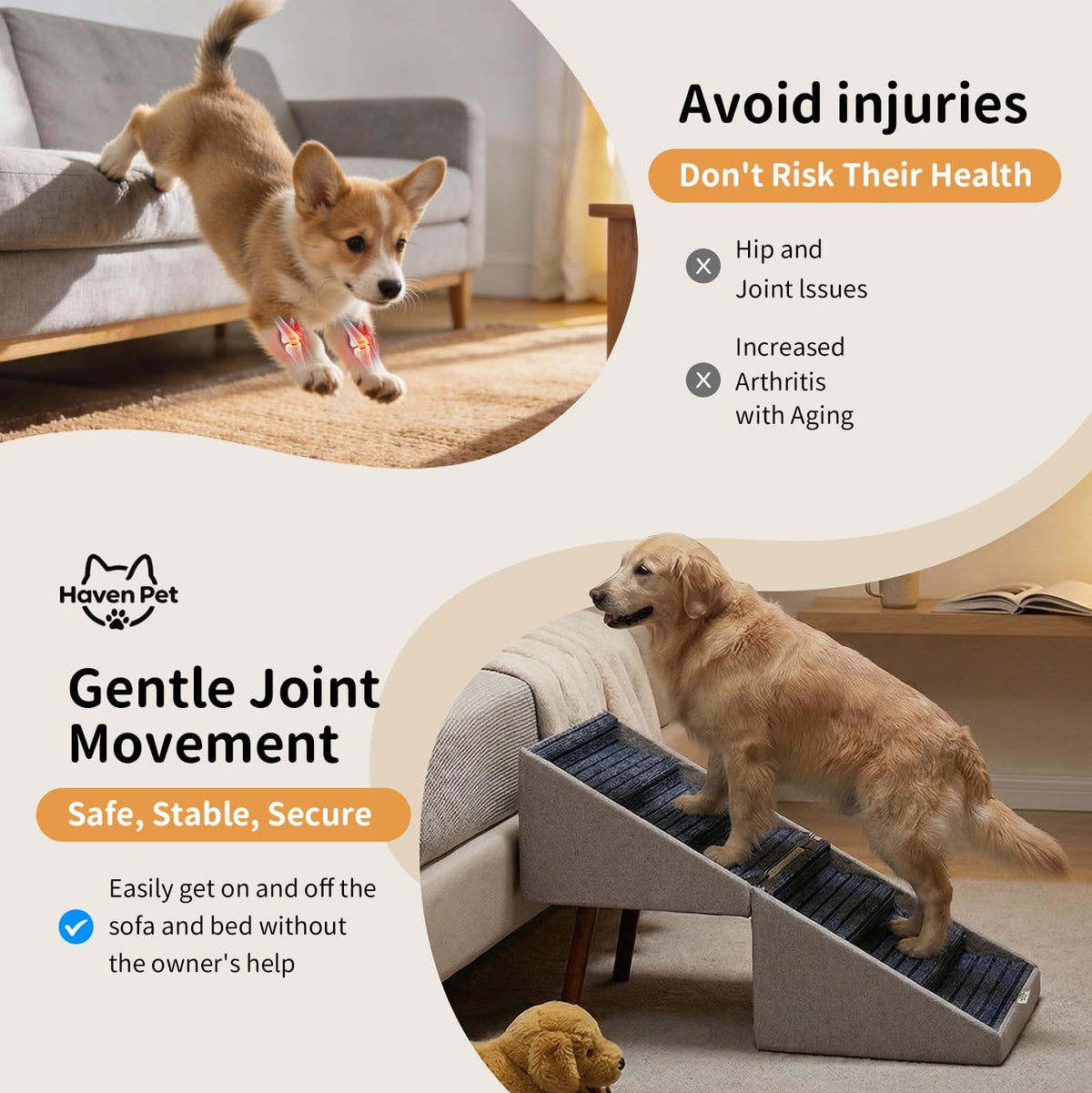 Foldable Wood Dog Stairs I85950
