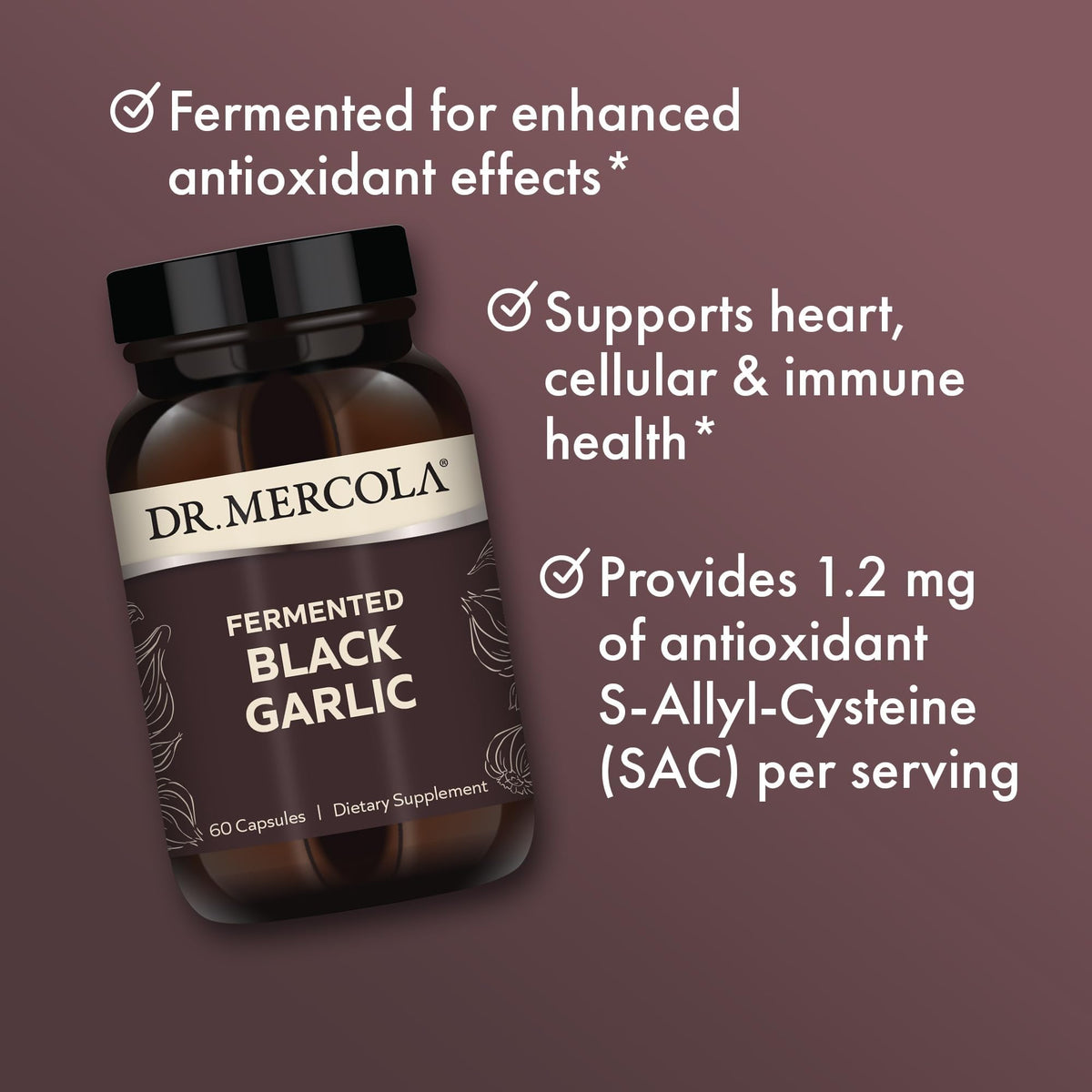 Fermented Black Garlic 60 Capsules A44151