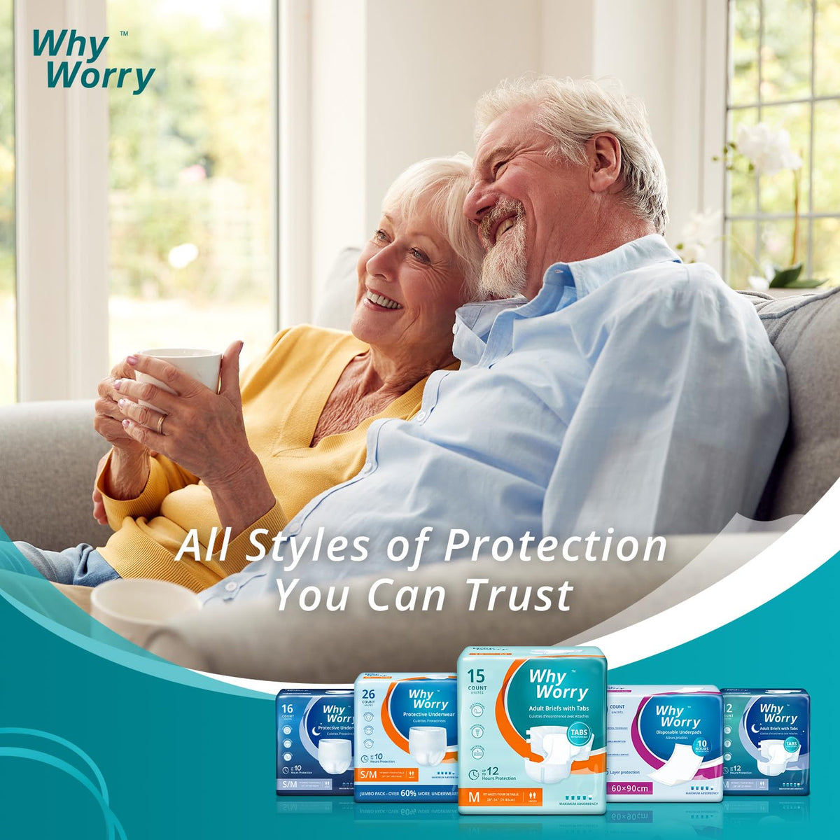Adult Diapers with Tabs, Large, 15 Count Q492