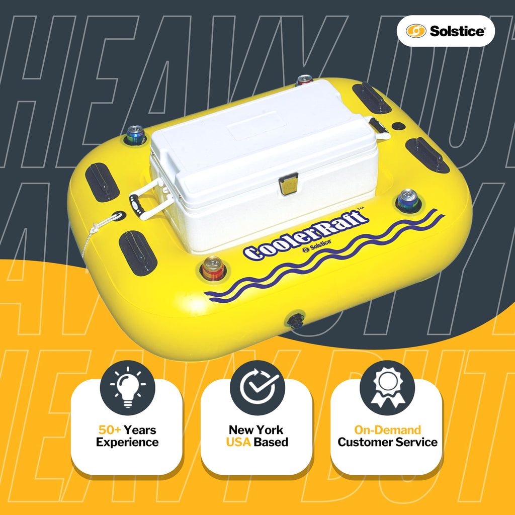 Yellow Inflatable Tube Float with Grab Handles and Cupholders P112