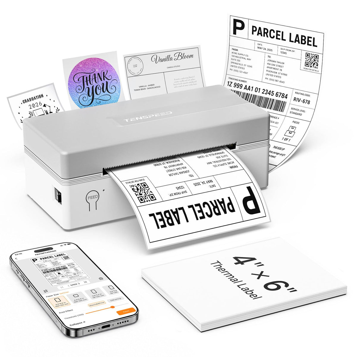 Bluetooth Thermal Shipping Label Printer G669