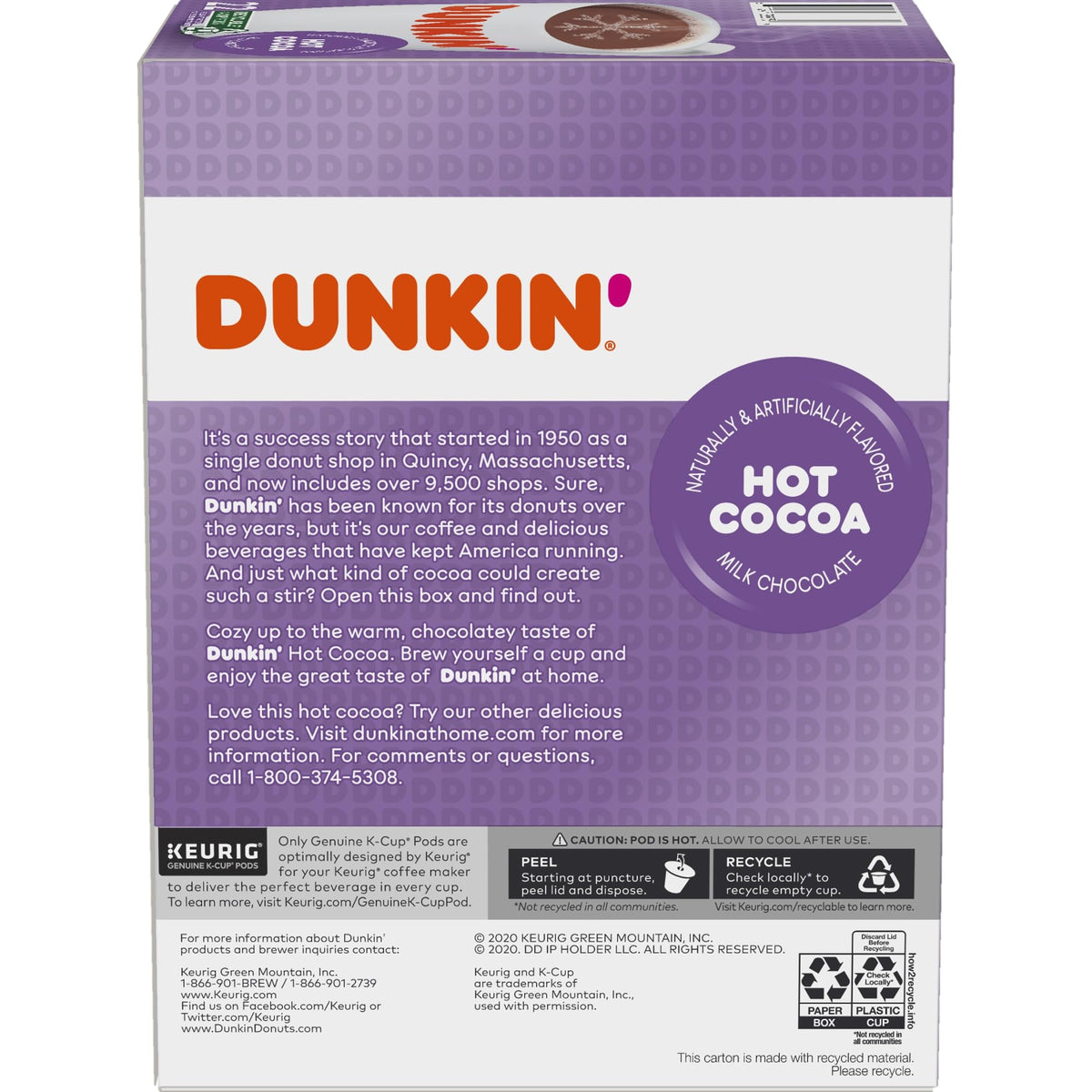 Milk Chocolate Hot Cocoa 22 Keurig Pods Y6454