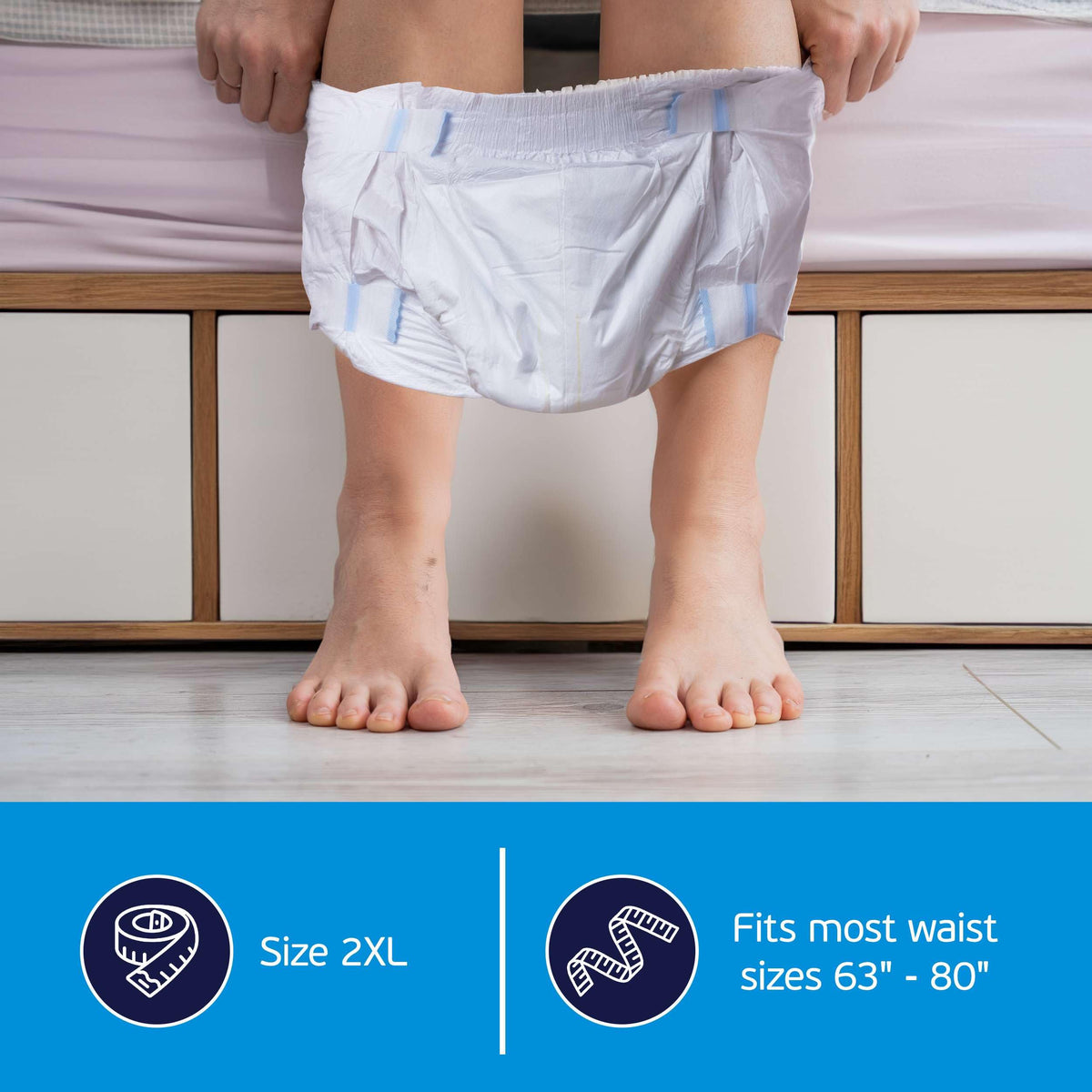 2XL Disposable Adult Diapers with Tabs K6918